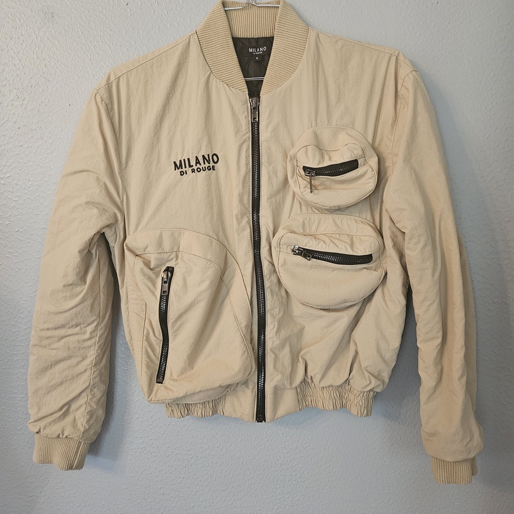 Milano Di Rouge Cream Bomber Jacket. Plymouth Jacket